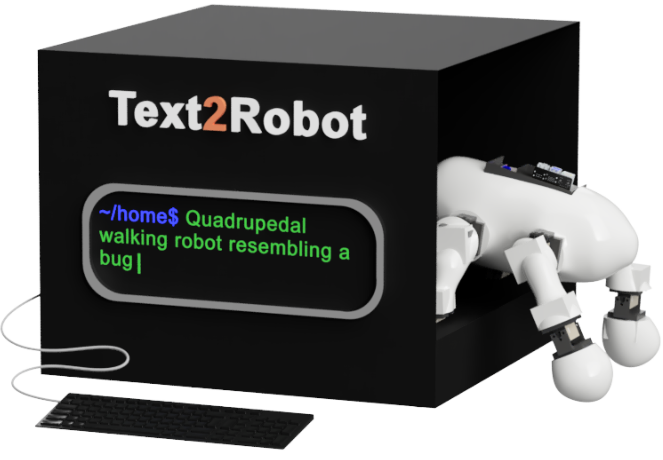 Text2Robot teaser — robots from text