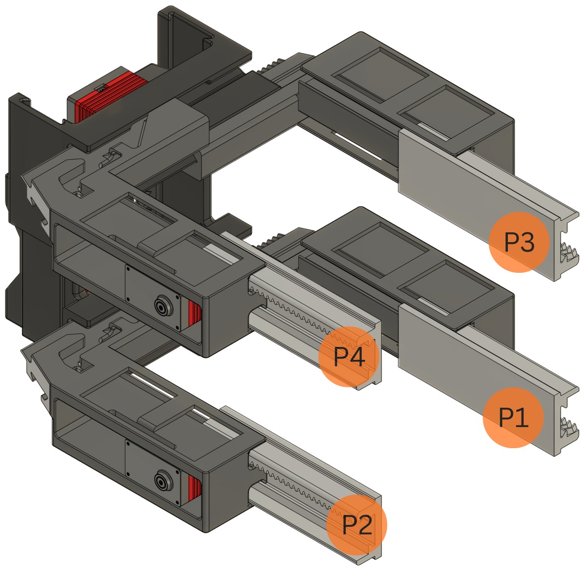 Cartesian Hand CAD design