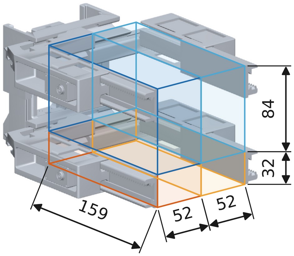 Workspace at maximum configuration